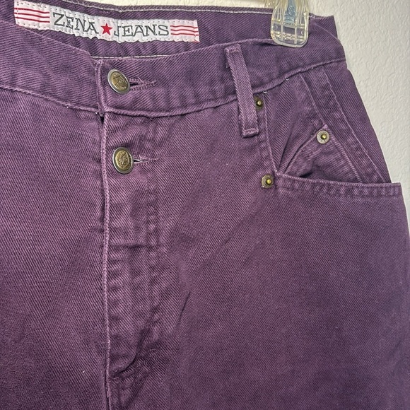 Vintage Zena Denim Women's Purple Jeans - Picture 3 of 5
